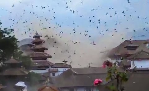 Tourist video captures moment earthquake struck Nepal: Kathmandu’s Durbar Square