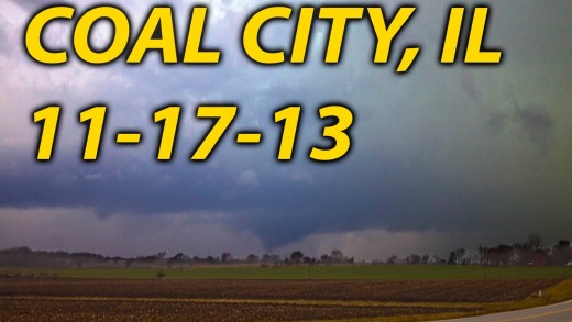 11-17-13 Coal City / Wilmington, IL Storm Chase.  EF2 Tornado