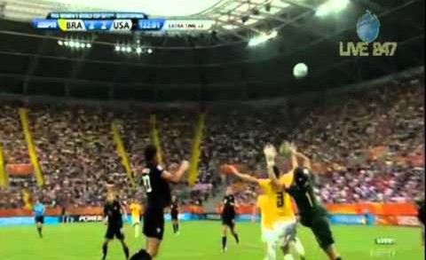 Abby Wambach Goal vs. Brazil in the 122′ – 2011 FIFA Women’s World Cup