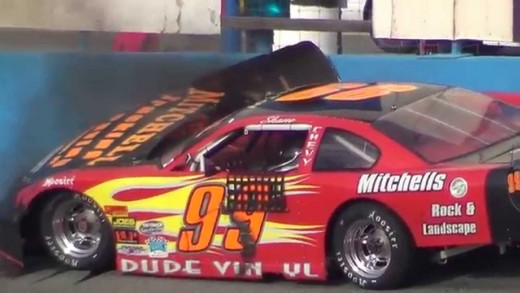 Bad Late Model Crash and Fire