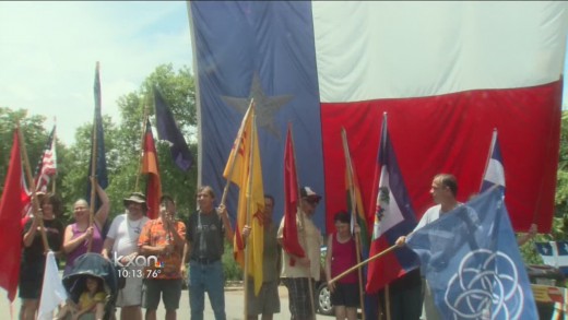 Citizens of Austin celebrate Flag Day