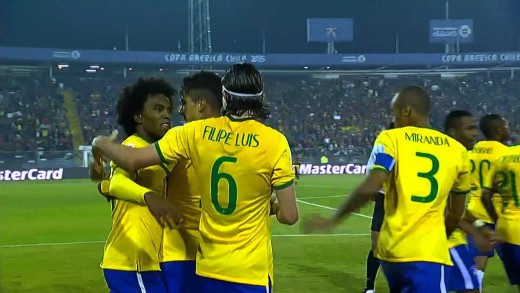 Copa America 2015: Goles: Brasil Vs Venezuela: 2 a 0 para Brasil