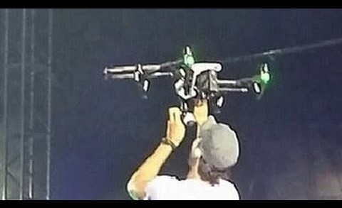 Enrique Iglesias Injured On Stage After Trying To Grab Drone (RAW VIDEO)