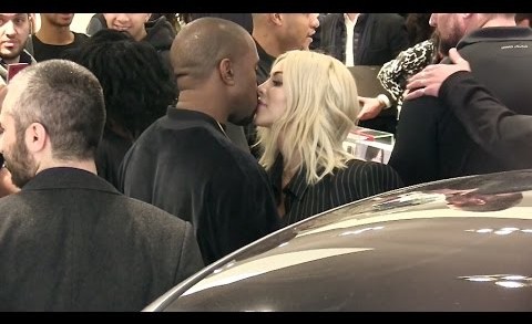 EXCLUSIVE – Kim Kardashian and Kanye West KISS at Colette Store in Paris