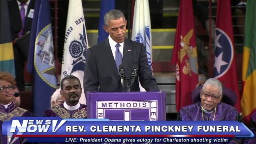 FNN: Obama Gives Eulogy at Charleston Reverend Pinckney’s Funeral
