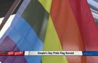 Gay Pride Flag Burned
