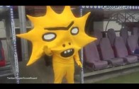 Get up close to the ‘terrifying’ Partick mascot Kingsley