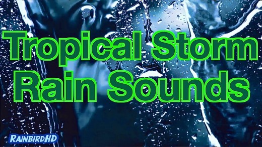 “Heavy Rain Sounds” 10 Hours of Pouring Rain and Thunder during a Tropical Storm HD