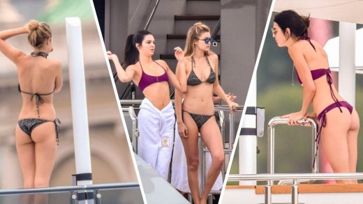 Hot Chicks on Yachts!! Kendall Jenner, Hailey Baldwin & Gigi Hadid