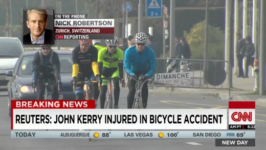 John Kerry airlifted to hospital after bike accident
