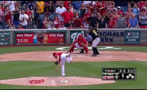 Jose Tabata Leans Into Pitch to Break up Max Scherzer Perfect Game