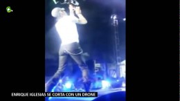 Momento Enrique Iglesias herido por un drone – SLICES HAND