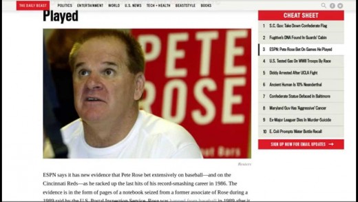 Pete Rose Bet on Games He Played – ESPN