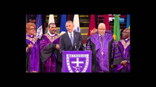 President Obama Sings Amazing Grace At Eulogy For Clementa Pinckney In Charleston