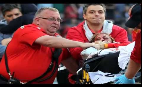 RED SOX FAN HIT was severely hurt by a broken bat Review