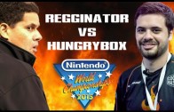 Reggie Burns Hungrybox at the 2015 Nintendo World Championship
