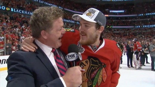 Shaw can’t hold back F-bombs after Stanley Cup win