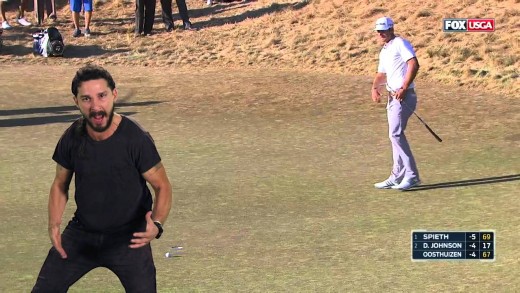 Shia LaBeouf is disappointed in Dustin Johnson