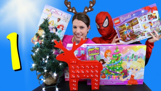 Surprise Toys ADVENT CALENDAR DisneyCarToys 24 Days of Christmas Barbie Lego Shopkins Polly Pocket 1
