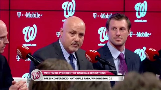 The Nationals hold a press conference to introduce Max Scherzer