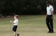 Tiger Woods gets inspirational golfing lesson from 3-year-old