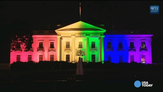 Watch: White House lit up in rainbow pride
