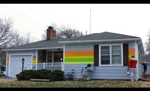 Westboro Baptist Church Neighbor Painting House Rainbow Flag Colors