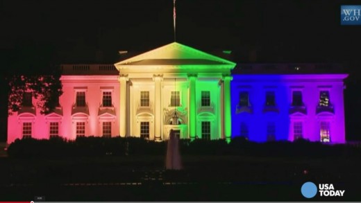 White House Lights Up In Rainbow Colors To Celebrate Sexual Activity Ruling By Supreme Court