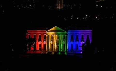 White House Lights up with Rainbow Colors to Celebrate Gay Marriage