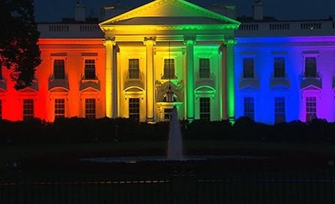 White House Lit Up in Rainbow
