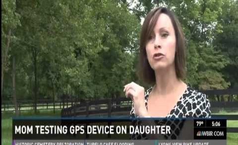 Cathy Steinberg tests the Amber Alert GPS Device