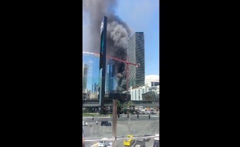 COSMO ON FIRE – FIRE AT THE COSMOPOLITAN POOL AREA  LAS VEGAS NEVADA