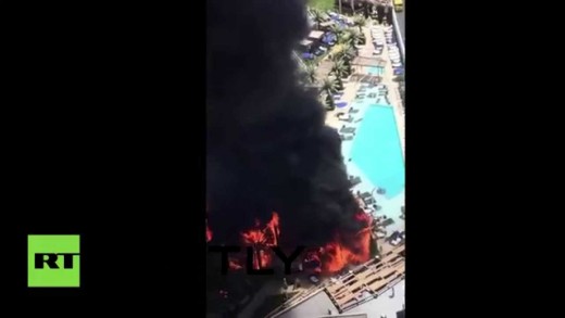 Fire rages at Cosmopolitan hotel, huge plumes of black smoke fill Las Vegas skyline