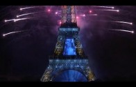 Fireworks light up Eiffel Tower for Bastille Day