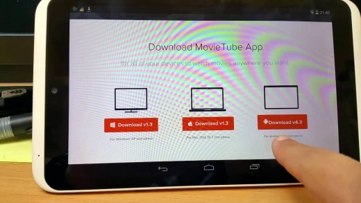 How and Where to download and install MovieTube V4.3 on Android Tablet