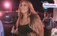 Jillian Barberie heckles back disrespectable paparazzi while greeting fans