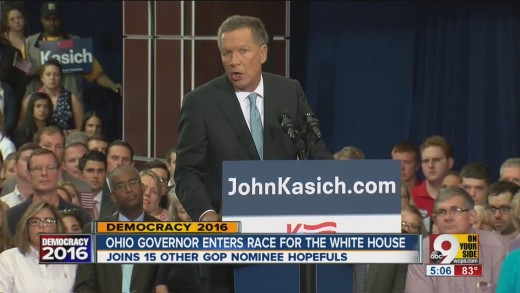 Ohio Governor John Kasich enters race for the White House