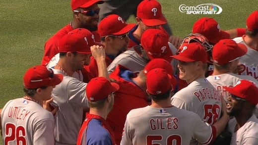 PHI@ATL: Hamels, three relievers combine on no-hitter