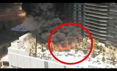 Pool Fire at Cosmopolitan Hotel of Las Vegas – the West End tower