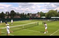 Quick hands from Federer and Hewitt at Wimbledon