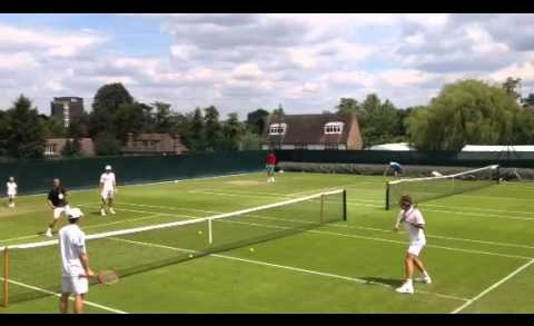 Quick hands from Federer and Hewitt at Wimbledon