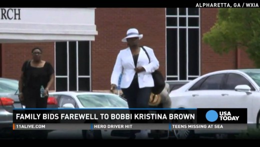 Bobbi Kristina Brown’s aunt storms out of funeral