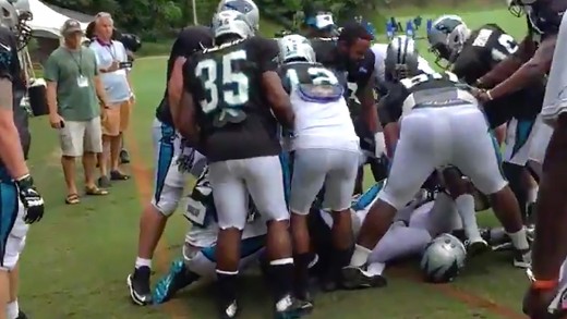 Cam Newton Gets Into Fight with Teammate at Practice, Does the Stanky Leg