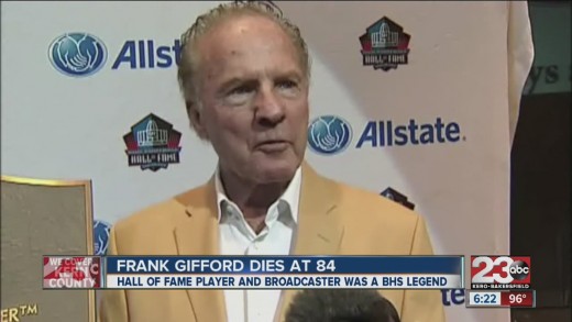 Frank Gifford was a Bakersfield boy who lived an extraordinary life