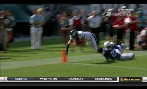 Tim Tebow Scores A Rushing Touchdown in His First Gameback