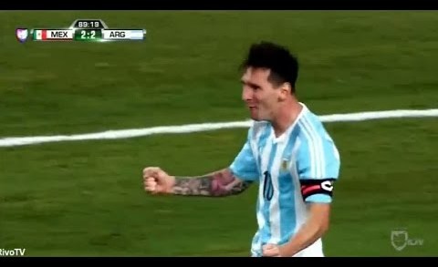 Gol Lionel Messi – Mexico vs Argentina 2-2 Amistoso Internacional 2015