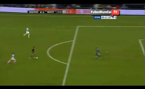 Gran OcasiÃ³n de Gol Fallado por Chicharito Mexico vs Argentina 2-2 Amistoso Internacional 2015