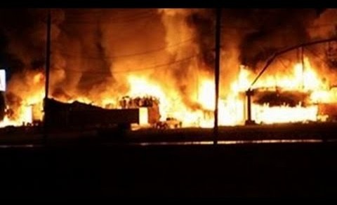Massive Fire Destroys Full Throttle Saloon