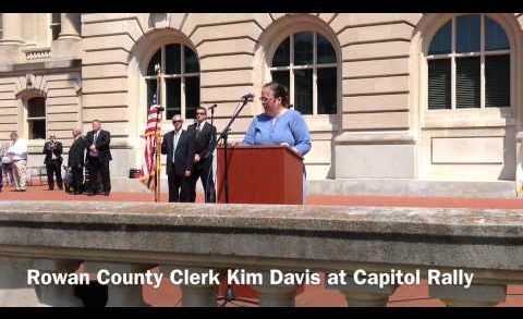 Rowan County Clerk Kim Davis at Capitol rally