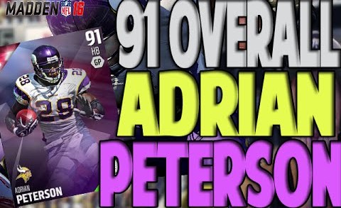 91 OVERALL ADRIAN PETERSON | MADDEN 16 ULTIMATE TEAM PACK OPENING | ELITE PULL!!
